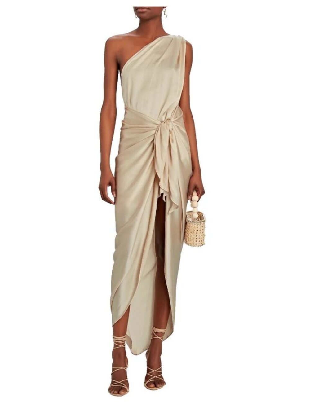 Baobab Marea Midi Dress Coverup Gold Beige NWT  - SIZE M